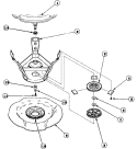 WELDMENT & BEARING ASSY, BRAKE & PULLEY Diagram and Parts List for LWS17AW PLWS17AW Speed Queen Washer