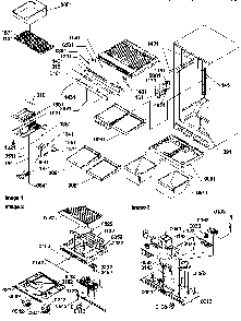 Interior Cabinet And Drain Block Assembly Diagram and Parts List for TG18V1L-P1194604WL  Amana Refrigerator