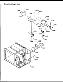 TRANSFORMER / LIGHT ASSY Diagram and Parts List for RFS511SW2 P1300104M X Amana Microwave