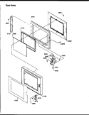 DOOR ASSY Diagram and Parts List for RFS511SW2 P1300104M X Amana Microwave