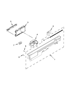 Control Panel And Latch Parts Diagram and Parts List for MDB7760SAS1  Maytag Dishwasher