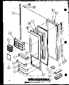 Refrigerator Door Diagram and Parts List for 36511W-P1121603WW  Amana Refrigerator