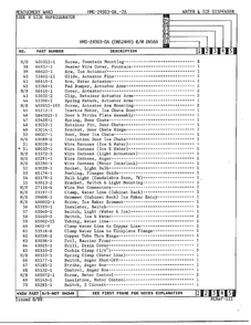 Ice And Water Dispenser Page 3 Diagram and Parts List for 24903-OA  Admiral Refrigerator