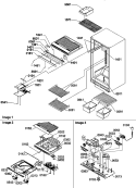 INTERIOR CABINET AND DRAIN BLOCK ASSY Diagram and Parts List for TLC16VW P1311801W W Amana Refrigerator