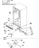 LADDERS, LOWER CABINET AND ROLLERS Diagram and Parts List for TLC16VW P1311801W W Amana Refrigerator