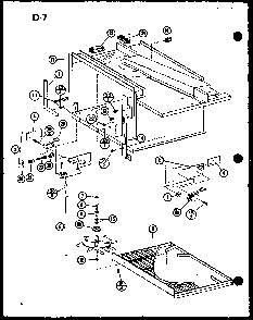 Antenna Assembly Diagram and Parts List for CRRL-700 P76381-1M Amana Microwave