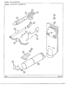 Gas Carrying Diagram and Parts List for LNC-8757A71  Maytag Dryer
