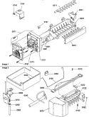 ICE MAKER ASSY & PARTS Diagram and Parts List for BR22TE P1196709W E Amana Refrigerator