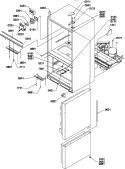 CONTROLS & LIGHT COVERS Diagram and Parts List for BX21TE P1196513W E Amana Refrigerator