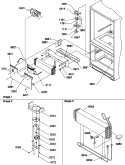 EVAP & FZ CONTROL Diagram and Parts List for BCI20TW P1309701W W Amana Refrigerator