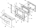 OVEN DOOR Diagram and Parts List for ARTC8600E P1143434N E Amana Range