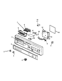 CONTROL PANEL ASSY Diagram and Parts List for CDU220DB P1309606W Amana Dishwasher