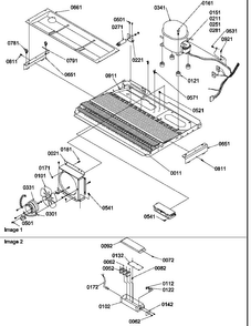 Machine Compartment Diagram and Parts List for SRDE327S3E-P1307106WE  Amana Refrigerator