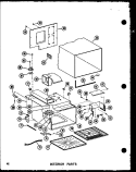 INTERIOR PARTS Diagram and Parts List for R-2 P7130602M Amana Microwave
