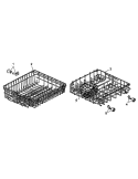RACK ASSY Diagram and Parts List for CDU220DB P1309606W Amana Dishwasher