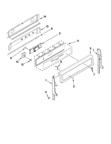 Control Panel Parts Diagram and Parts List for MET8665XW00  Maytag Range