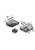 RACK ASSY Diagram and Parts List for AUD3000DB P1307514W Amana Dishwasher