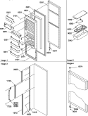 REF DOOR AND ACCESSORIES Diagram and Parts List for SSD522SW P1184706W W Amana Refrigerator