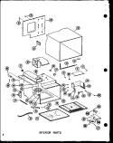 INTERIOR PARTS Diagram and Parts List for R-3 P7130603M Amana Microwave
