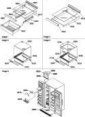 SHELVES, DELI, CRISPER ASSY & TOE GRILLE Diagram and Parts List for SSD522SW P1184706W W Amana Refrigerator