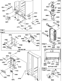 DRAIN SYSTEM, ROLLERS, AND EVAP ASSY Diagram and Parts List for SSD522SW P1184706W W Amana Refrigerator