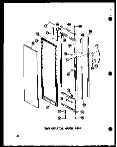 Refrigerator Door Assy Diagram and Parts List for SD19W-C-P60340-23WC  Amana Refrigerator