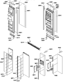 HANDLES, TRIM, AND TOE GRILLE KITS Diagram and Parts List for SB520TW P1308601W W Amana Refrigerator
