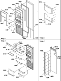 REF DOOR Diagram and Parts List for SB520TW P1308601W W Amana Refrigerator