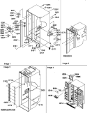 CABINET PARTS AND TOE GRILLE Diagram and Parts List for SRD520TE P1308801W E Amana Refrigerator