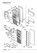 REF DOOR Diagram and Parts List for SRD526SL P1184802W L Amana Refrigerator