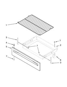 Drawer And Broiler Parts Diagram and Parts List for ACR3130BAW0  Amana Range