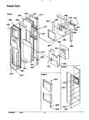 FZ DOOR Diagram and Parts List for SRD526SL P1184802W L Amana Refrigerator