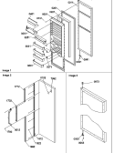 REF DOOR Diagram and Parts List for SX322S2L P1307302W L Amana Refrigerator
