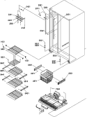 FZ SHELVES AND LIGHT Diagram and Parts List for SX322S2L P1307302W L Amana Refrigerator