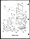 INTERIOR PARTS Diagram and Parts List for RR6W P7211002M Amana Microwave