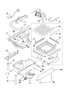 Evaporator, Ice Cutter Grid And Water Parts Diagram and Parts List for JIM158XXCX1  Jenn-Air Ice Maker