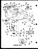 INTERIOR PARTS Diagram and Parts List for MR-3 P7231801M Amana Microwave