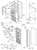 REF DOOR Diagram and Parts List for SRD522SW P1184707W W Amana Refrigerator