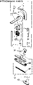 Attachment Parts Diagram and Parts List for 11624892  Kenmore Canister Vacuum