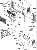 OUTER CASE / FRONT Diagram and Parts List for 7P2MY P1162305R Amana Air Conditioner