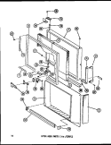 UPPER DOOR PARTS Diagram and Parts List for TM14F P7565802W Amana Refrigerator