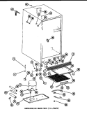 COMPRESSOR / ICE MAKER PARTS Diagram and Parts List for TM14F P7565802W Amana Refrigerator