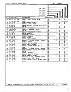 Freezer Outer Door Page 2 Diagram and Parts List for HMG321267  Admiral Refrigerator
