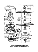 MOTOR, PUMP, AND SPRAY ARM DETAILS Diagram and Parts List for DUS-409-19 DUS-409-1 9 Caloric Dishwasher