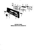 COUNTER PANEL Diagram and Parts List for DCS-414-1W DCS-414-1 W Caloric Dishwasher