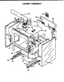 CABINET ASSY Diagram and Parts List for RSF320OUW P1141271N Amana Range