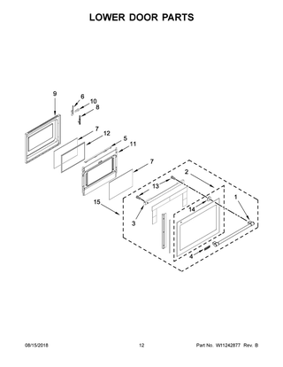 Lower Door Parts Diagram and Parts List for MET8800FZ01  Maytag Range