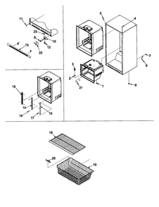 Interior Cabinet & Freezer Shelving Diagram and Parts List for CB22G6Q-PCB22G600C  Crosley Refrigerator
