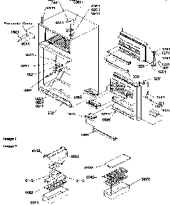 Door, Hinges And Accessories Diagram and Parts List for ATS518SW-P1183714WW  Amana Refrigerator