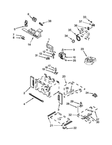 Cabinet And Stirrer Parts Diagram and Parts List for JMW2427DS00  Jenn-Air Microwave